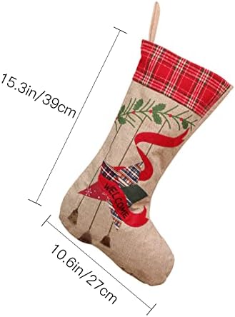 Decoração de Natal 2022 Meias de Natal Saco de meias de Natal e meias penduradas de Natal para decoração de festa