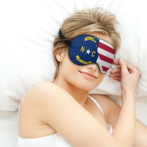 Máscara ocular da bandeira do estado da Carolina do Norte e da Carolina do Norte para Blackout Night Blackfold