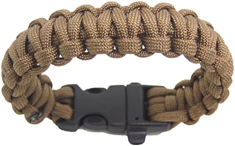 Masalong Grade Militar 550 lbs Camping Paracord Whistle Buckle Survival Bracelet
