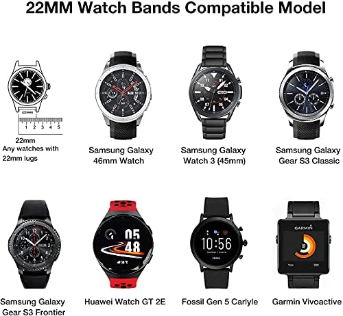Bandas de relógio de 3 pacote compatíveis com Samsung Galaxy Watch 3 45mm Band /Galaxy Watch 46mm /Samsung Gear