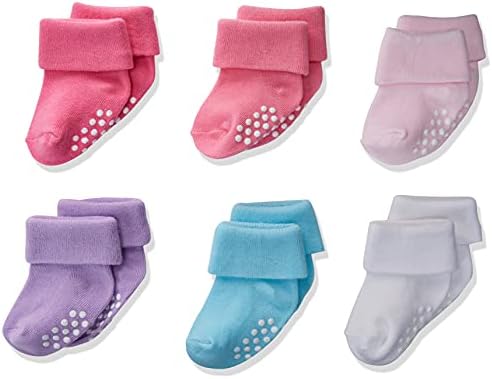 Jefferies Socks Baby Non-Skid Turn Buff 6 Par Pack Sock Casual