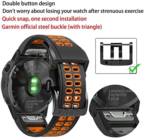 Skm Silicone Smart Watch Band tiras para Garmin Fenix ​​7 6 6Pro 5 5 mais 935 945 S60 S62 Bracelet Quickfit