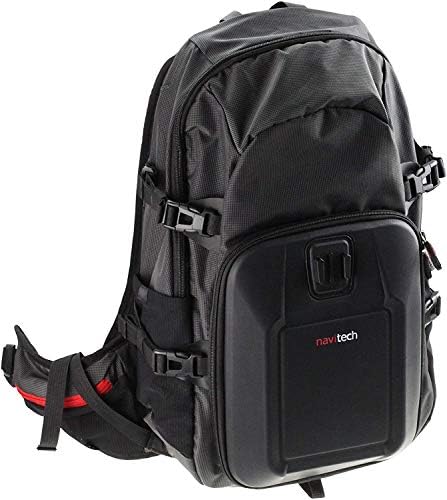 Navitech Action Camera Backpack e Red Storage Case com tira de tórax integrada - Compatível com a Vitura AC700 4K