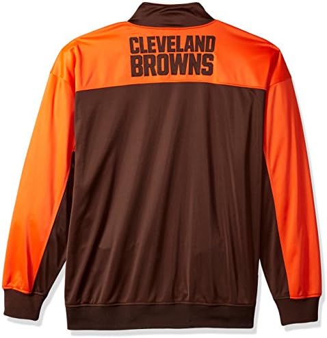 NFL Cleveland Browns Men Jaqueta Full TRICOT Full Tricot, Brown/Orge, 2xt