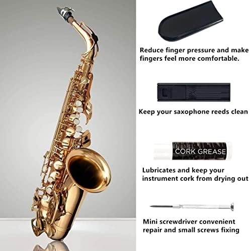 Kit de limpeza de saxofone Skyneo, kit de limpeza de clarinete com kit de manutenção, graxa de cortiça, swab,