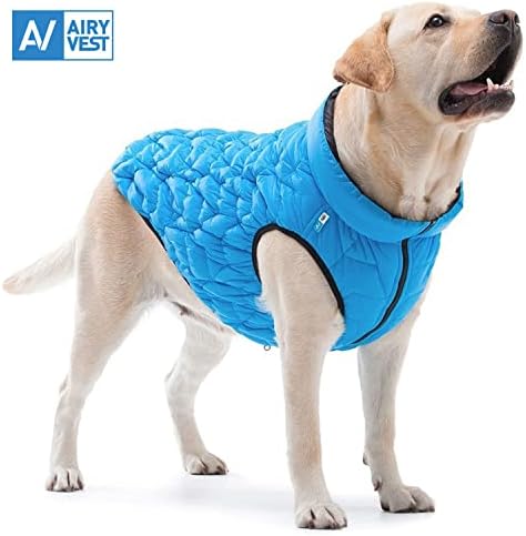 Airyvest Dog Casaco de inverno UNI - jaqueta leve reversível para cachorro - Jaqueta de sopro à prova