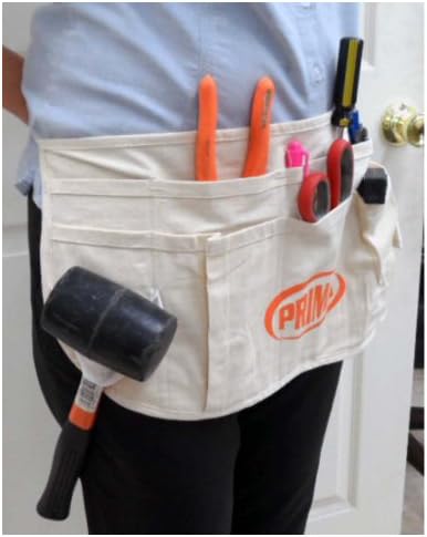 Avental da cintura de lona pesada da ferramenta com 3 bolsos, 14 x 10 polegadas: AP-00012