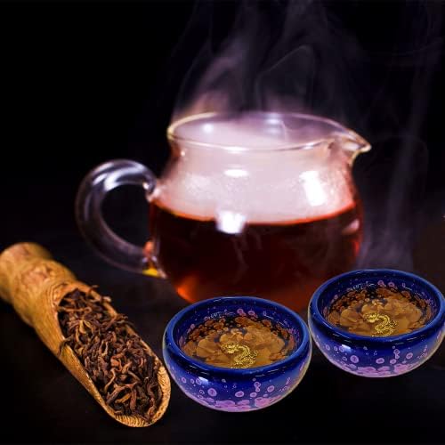 Hohcna Purple Jianzhan Tea Cup, transformação do forno Tenmoku Glaze Cerâmica Kungfu Cup, 3D Incluste Silver