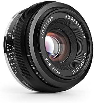Ttartisan 25mm F2 Lente de câmera APS-C de ângulo amplo Manual de abertura Lente de câmera fixa compatível