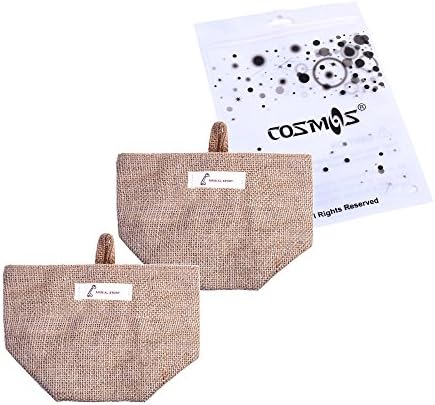 Cosmos 2 PCs Mini saco de armazenamento pendurado linho de algodão pequeno cesto de cesto de cesta de saco de lixeira para armário de porta de parede