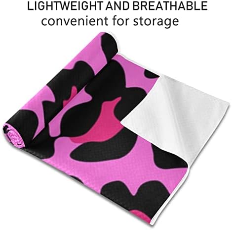 Aunstern Yoga Blanket Leopard-Pink-Wild-Jaguar Yoga Towel Yoga Mat Toalha