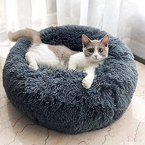 Camas de gato para gatos internos aquecimentos de almofada de rosca de gato com cama lavável para a