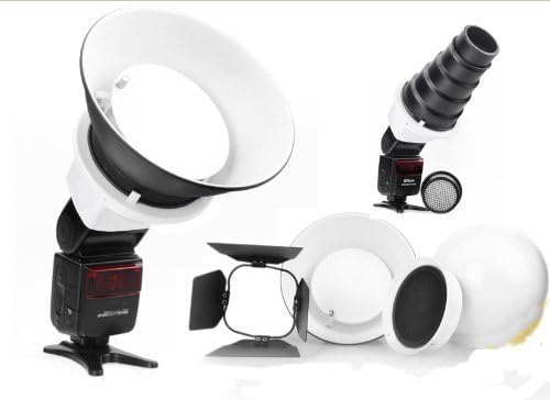 CowboyStudio Nikon Speedlight Kit de acessório, com prato de beleza, difusor, Softbox, favo de