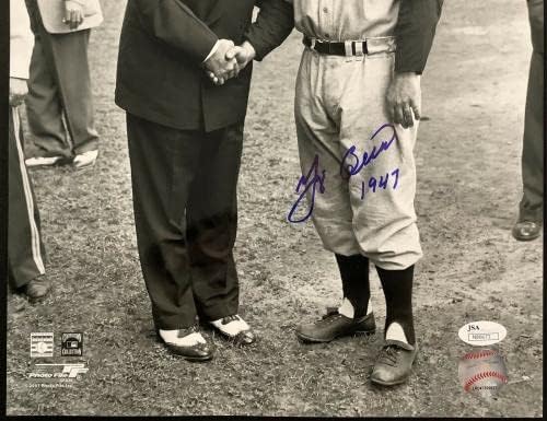 Yogi Berra assinada foto 11x14 beisebol NYY 1947 Inscr Auto Babe Ruth Hof JSA 2 - Fotos de MLB autografadas