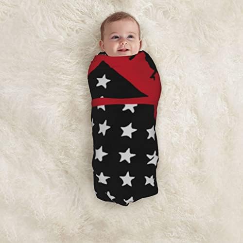 Lineman American Flag Baby Blanket Recebendo o carrinho de berçário de capa de recém -nascida no