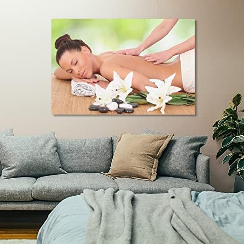Poster de salão de beleza corporal de beleza massagem integral spa spa canvas de pintura de parede de arte para