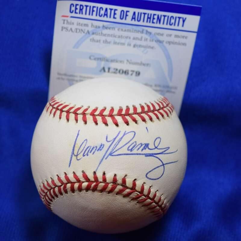Manny Ramirez PSA DNA CoA Autograph American League Oal Baseball assinado