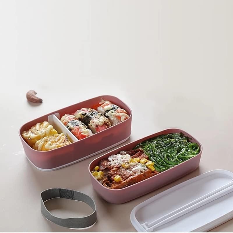 GPPZM Box de camada dupla Bento BENTO Selado à prova de alimentos à prova de alimentos Contêiner Microwavable