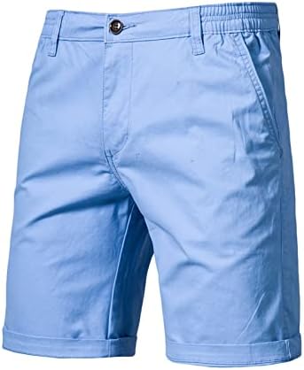 Shorts clássicos masculinos shorts fit casual zip-fly-fly short liso de calça de joelho de joelho