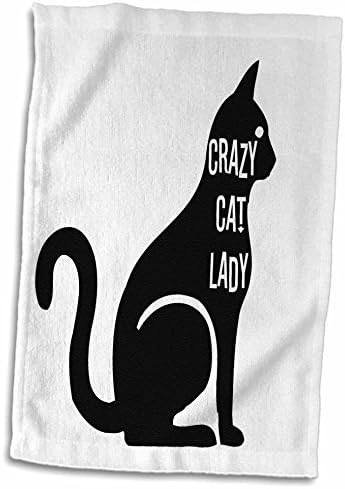 3drose PS Animals - Crazy Cat Lady - Toalhas