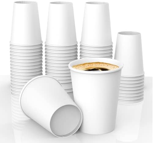 50 Pack Coffee Paper xícaras 8 oz - xícaras de café descartáveis ​​- xícaras de festas para xícaras frias e quentes