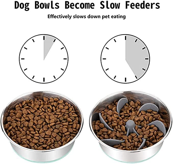 Inserção de alimentador lento em espiral, inserção de alimentador lento para tigela de cachorro, alimentadores