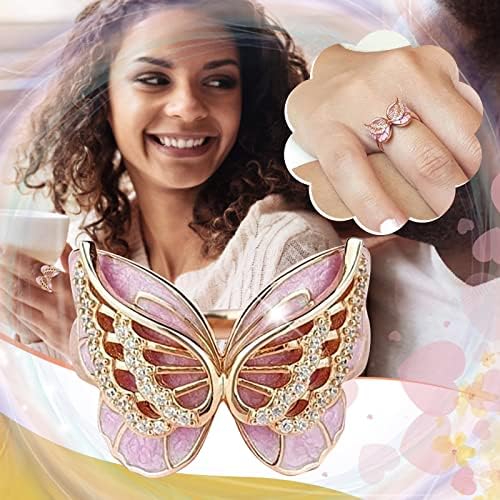 2023 New Women's Butterfly Ring Anéis de noivado Anéis para todas as mulheres amam no primeiro anel