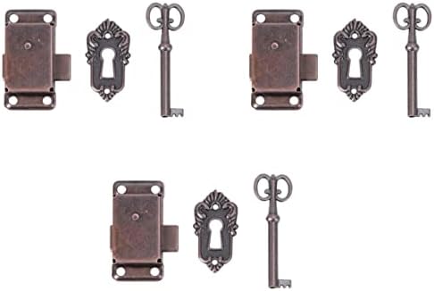 6pcsbox porta hasps captura para gaveta retro metal presente delicado mobília