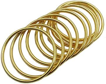 Peprmroe 10 PCs 2 polegadas anel de arco de metal de metal de 2 polegadas Anel de macram