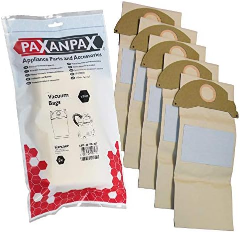 Sacos de papel compatíveis com paxanpax vb820 para karcher A2000-A2099, WD2000-WD2399, série