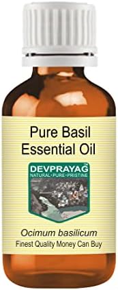 Devprayag Pure Basil Basil Essential Oil Steam destilado 30ml