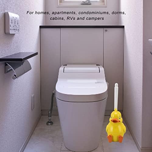Escova de vaso sanitário para limpar o banheiro sofisticado de design sofisticado em um design compacto