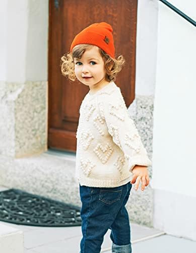 Kids Beanie, chapéus de inverno macios para meninos meninas crianças bebês, boné de malha de duas camadas