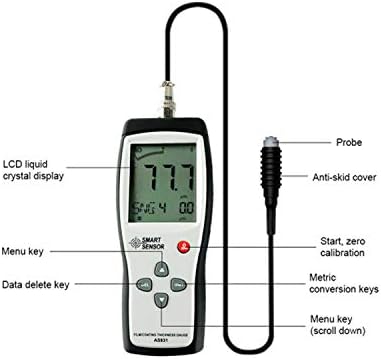 JF-XUAN espessura do medidor de calibre portátil Medidor de espessura portátil Faixa de medição inteligente