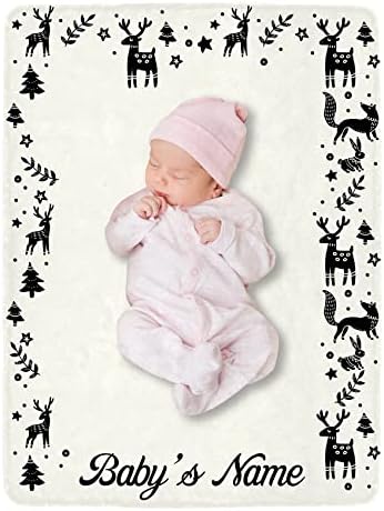Cobertor personalizado de bebê com sede no SGBAt com foto recém -nascida personalizada para meninos meninas