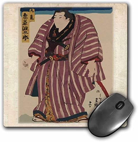 3drose llc 8 x 8 x 0,25 polegadas antigas japonês lutador de sumô mouse bloco