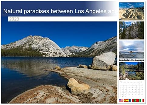 Paradises naturais entre Los Angeles e Las Vegas), calendário mensal Calvendo 2023