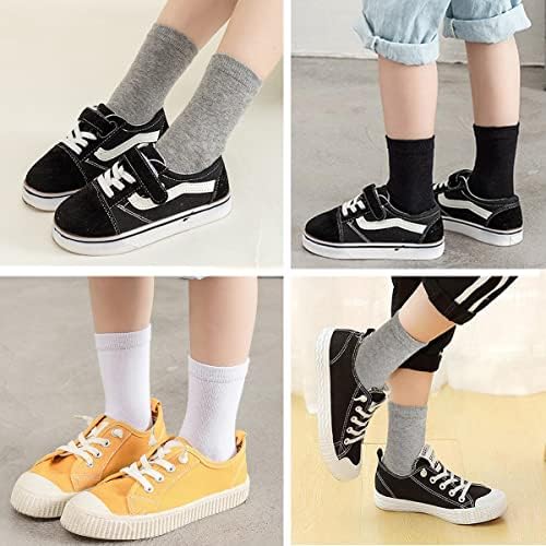 Toddler Kids Crew Socks 15 pacote de pacote meias atléticas meias macias meias de almofada para