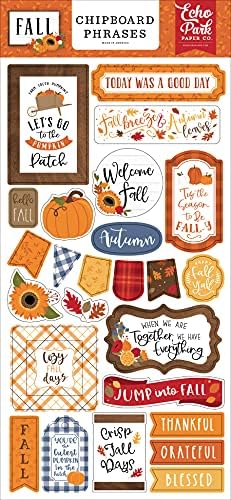 ECHO Park Paper Company Fall 6x13 Frases Chipboard, Multi