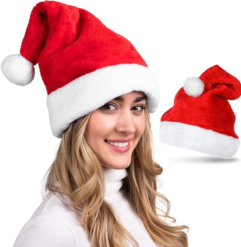 Chapéu de natal Osbele, chapéu de Papai Noel ， férias de chapéu de natal para adultos e crianças unissex