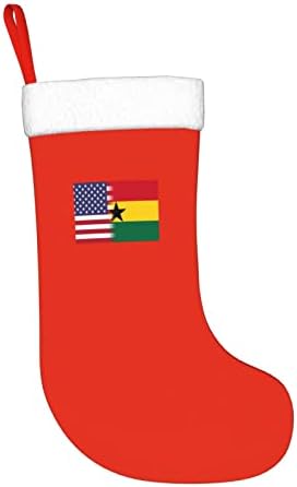 TZT American Flag and Ganans Banding meias de Natal, presentes de festa de férias de Natal para decorações