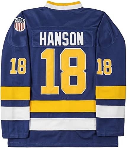 Hanson Brothers Charlestown Chiefs Slap Shot Shot Moive Hockey Jersey Costed Letters and Numbers S-xxxl