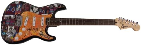 Ray Manzarek assinou autógrafo em tamanho real, personalizado, um dos gentis Fender Stratocaster, guitarra