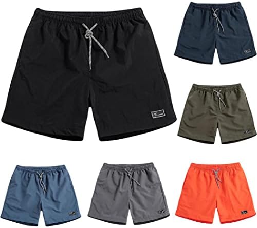 Shorts de praia de Ykohkofe para homens de verão rápido de verão seco grande e alto shorts atléticos de cordão