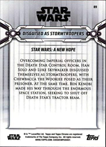 2019 Topps Chrome Star Wars Legacy 89 Disfarçado como Stormtroopers Trading Card