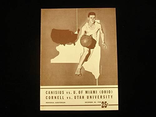 30 de dezembro de 1948 Canisius vs. U. de Miami, Cornell vs. Utah Univ. Programa de basquete - Programas