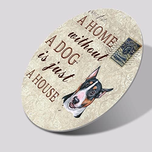 Funny Dog Metal Tin Sign Placa Uma casa sem cachorro é apenas um sinal de cachorro de cachorro fofo com citação
