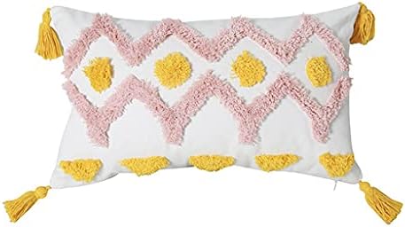 Jahh Decor de casa travesseiro de algodão bordado com travesseiro de travesseiro de travesseiro com travesseiro