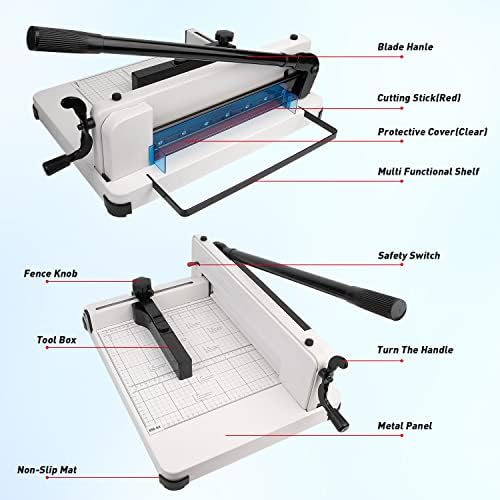 A4 Cutter de papel Profissional Guillotine Trimmer - Máquina de artesanato de corte de papel pesado com 380