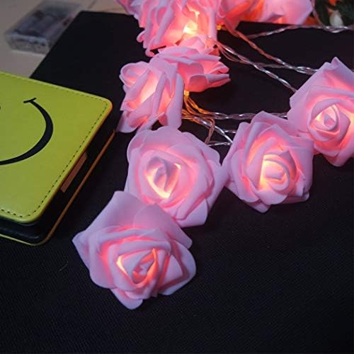 Fantasee liderado Rosa Pink Flor String Lights Operado para festival de aniversário em casa festival de aniversário